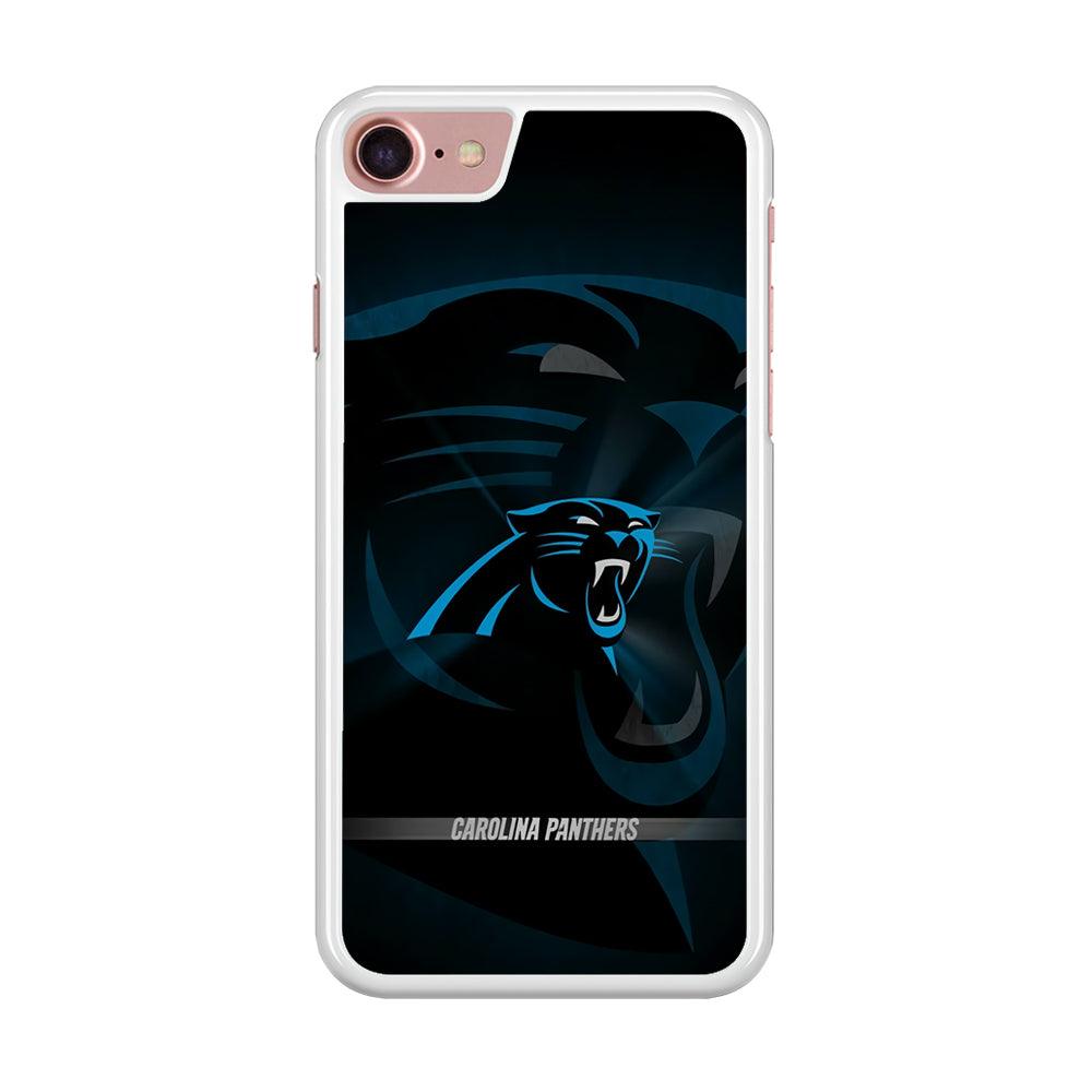 NFL Carolina Panthers 001 iPhone SE 2020 Case-Rubber / White (2D Case)-Xtracase
