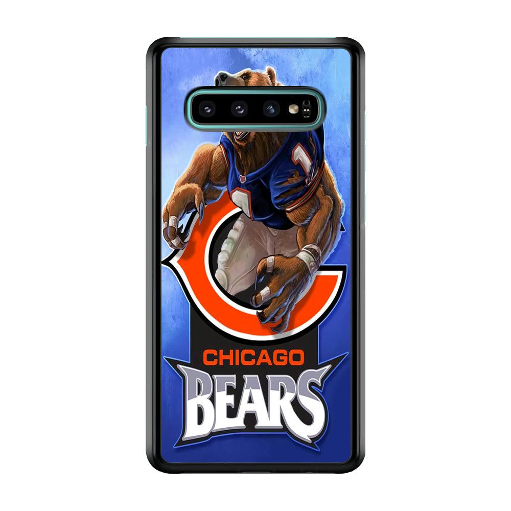 NFL Chicago Bears 001 Samsung Galaxy S10 Case-Plastic / Full Wrap (3D Case)-Xtracase