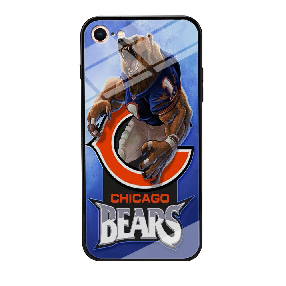 NFL Chicago Bears 001 iPhone 8 Case-Tempered Glass Case-Xtracase