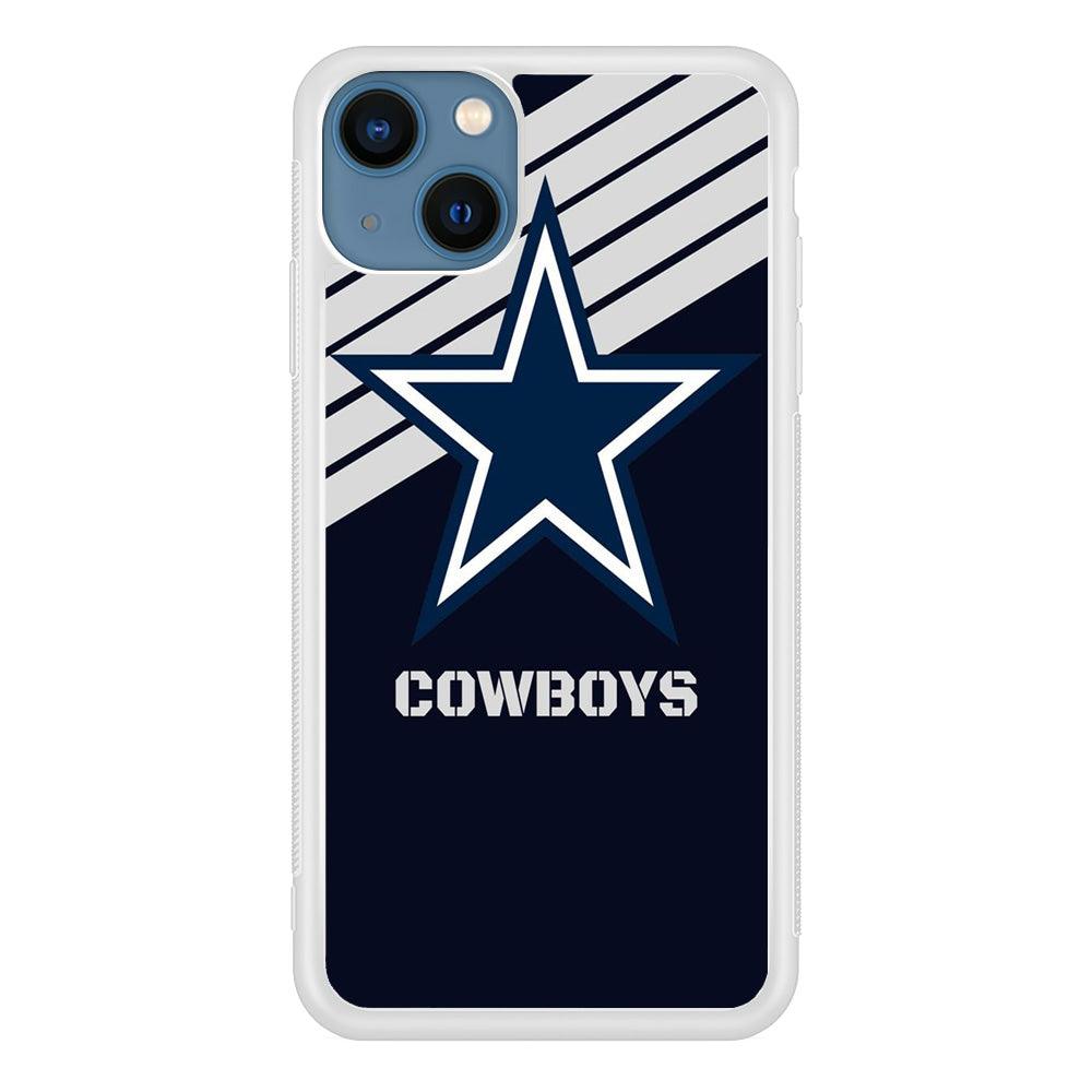 NFL Dallas Cowboys 001 iPhone 13 Mini Case-Rubber / White (2D Case)-Xtracase