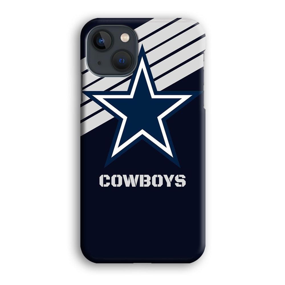 NFL Dallas Cowboys 001 iPhone 13 Case-Rubber / White (2D Case)-Xtracase