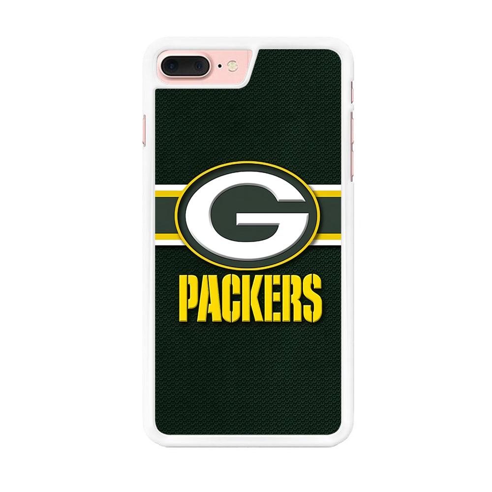 NFL Green Bay Packers 001 iPhone 8 Plus Case-Rubber / White (2D Case)-Xtracase