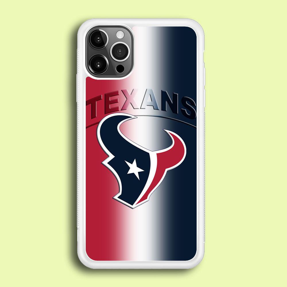 NFL Houston Texans 001 iPhone 12 Pro Case-Rubber / White (2D Case)-Xtracase