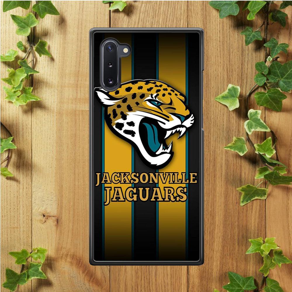 NFL Jacksonville Jaguars 001 Samsung Galaxy Note 10 Case-Rubber / Black (2D Case)-Xtracase