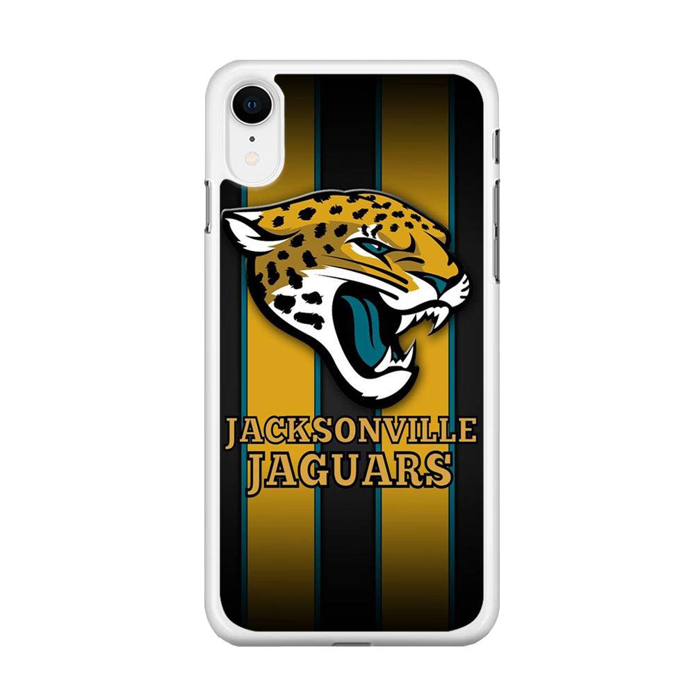 NFL Jacksonville Jaguars 001 iPhone XR Case-Rubber / White (2D Case)-Xtracase