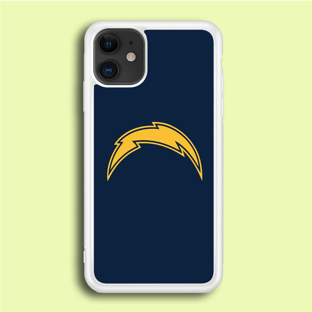 NFL Los Angeles Chargers 001 iPhone 12 Mini Case-Rubber / White (2D Case)-Xtracase