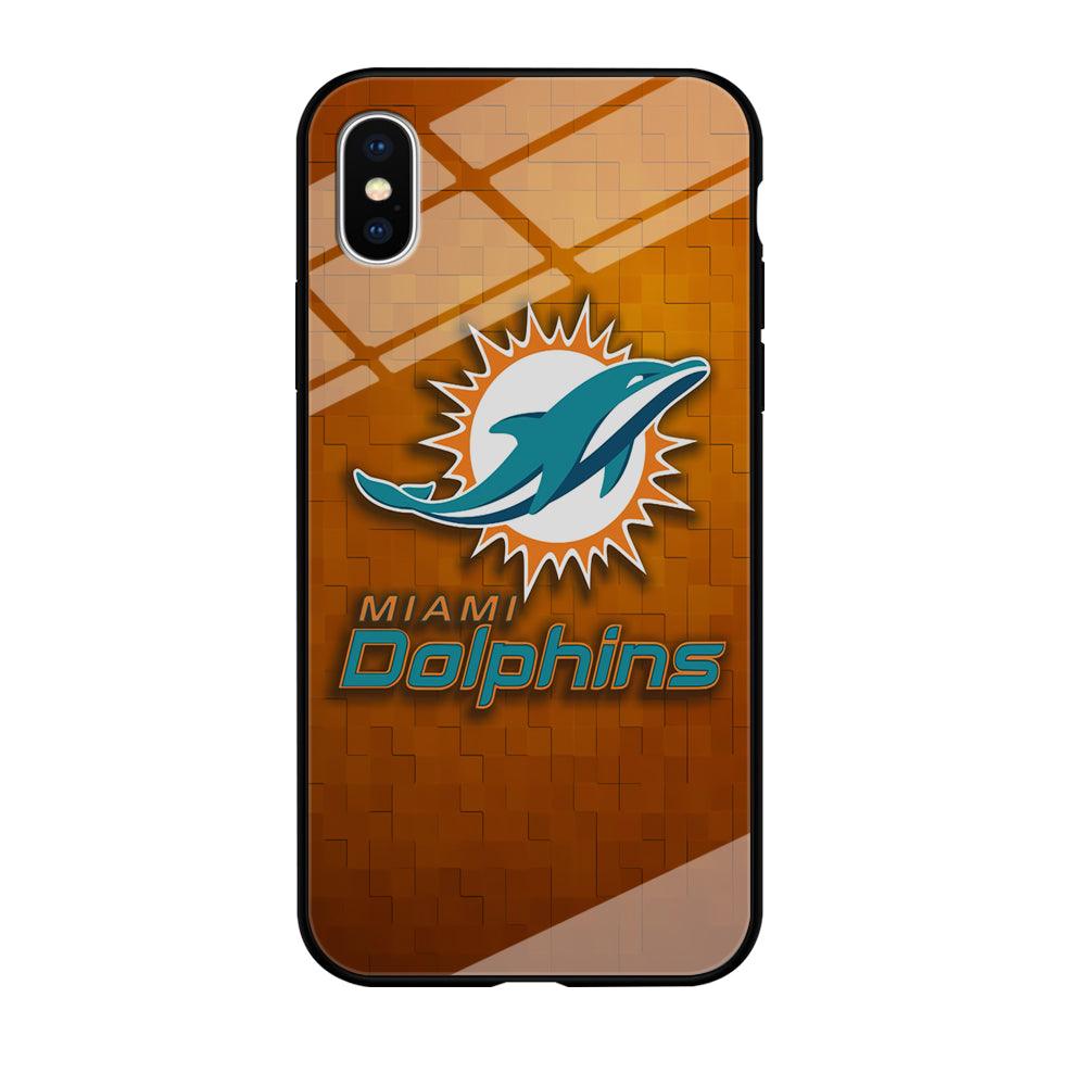 NFL Miami Dolphins 001 iPhone X Case-Tempered Glass Case-Xtracase