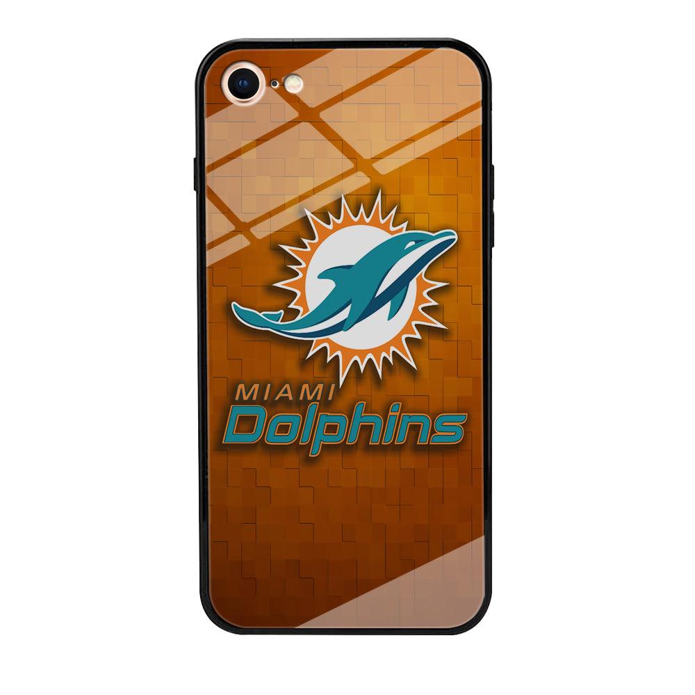 NFL Miami Dolphins 001 iPhone 8 Case-Tempered Glass Case-Xtracase