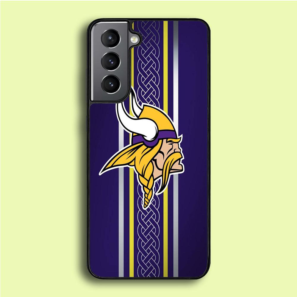 NFL Minnesota Vikings 001 Samsung Galaxy S21 Plus Case-Rubber / Black (2D Case)-Xtracase