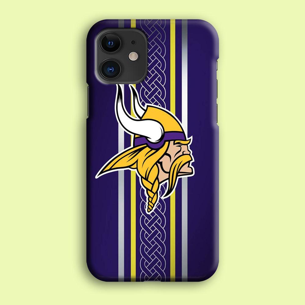 NFL Minnesota Vikings 001 iPhone 12 Mini Case-Plastic / Full Wrap (3D Case)-Xtracase