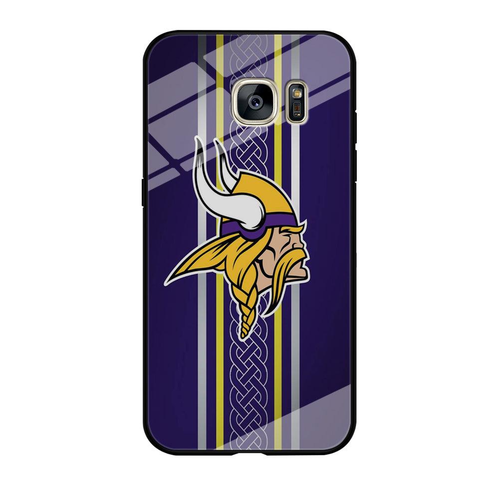 NFL Minnesota Vikings 001 Samsung Galaxy S7 Edge Case-Tempered Glass Case-Xtracase