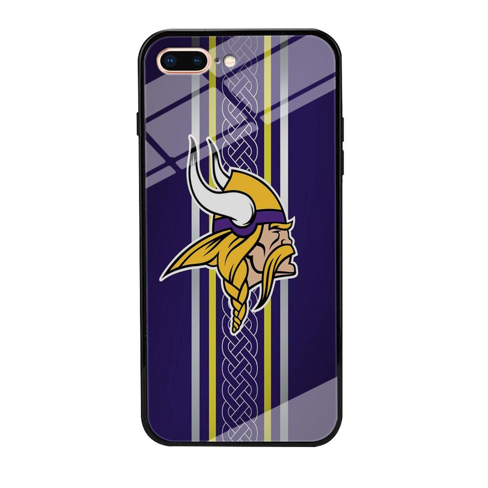 NFL Minnesota Vikings 001 iPhone 8 Plus Case-Tempered Glass Case-Xtracase