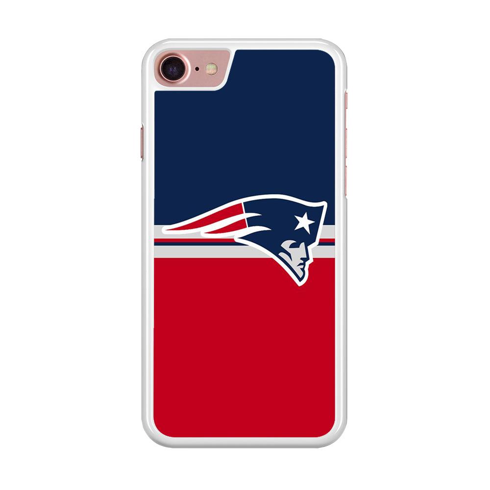 NFL New England Patriots 001 iPhone SE 2020 Case-Rubber / White (2D Case)-Xtracase