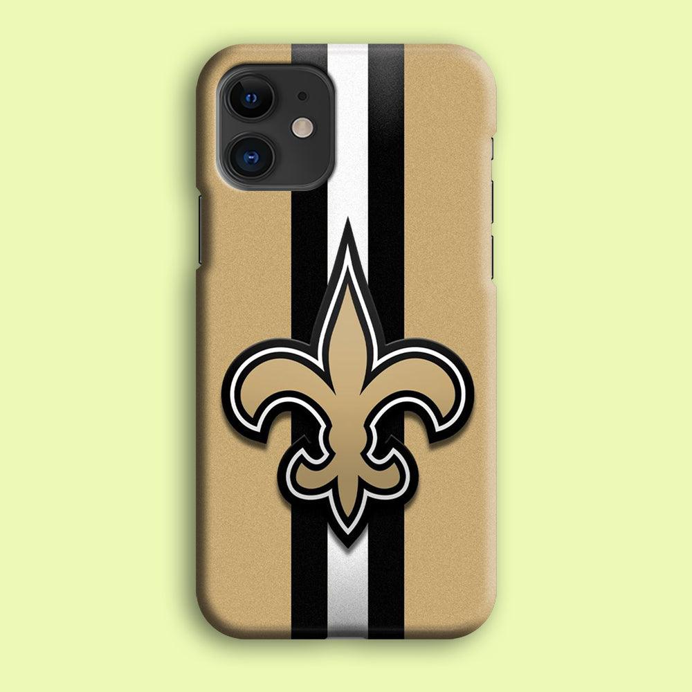 NFL New Orleans Saints 001 iPhone 12 Mini Case-Plastic / Full Wrap (3D Case)-Xtracase