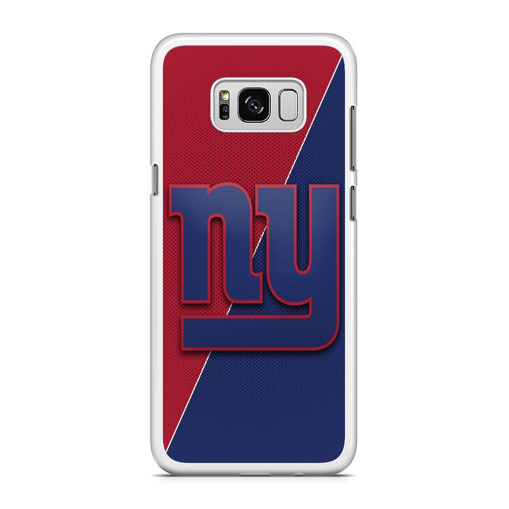 NFL New York Giants 001 Samsung Galaxy S8 Case-Rubber / White (2D Case)-Xtracase