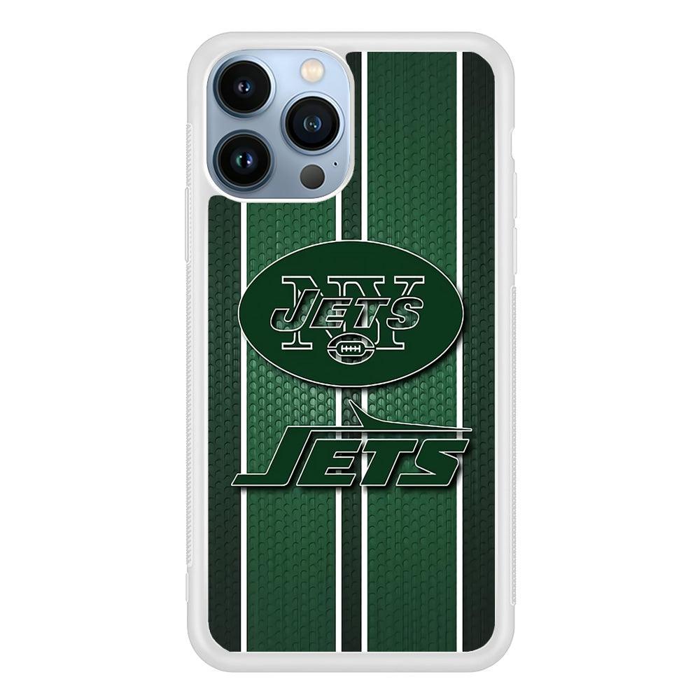 NFL New York Jets 001 iPhone 13 Pro Case-Rubber / White (2D Case)-Xtracase