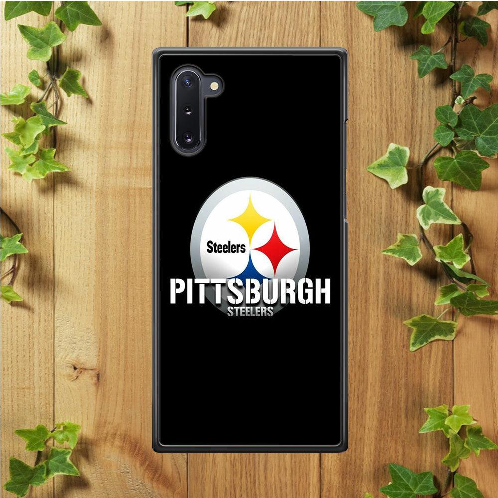 NFL Pittsburgh Steelers 001 Samsung Galaxy Note 10 Case-Rubber / Black (2D Case)-Xtracase