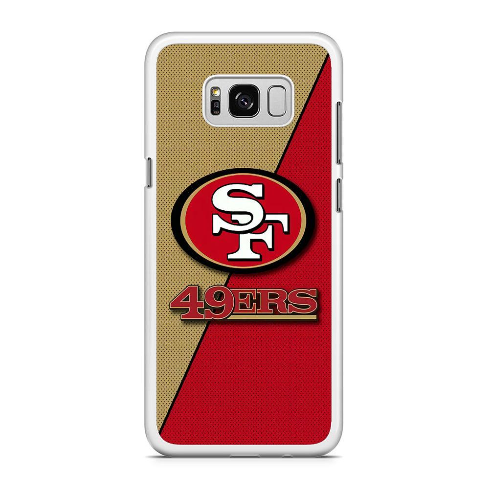 NFL San Francisco 49ers 001 Samsung Galaxy S8 Case-Rubber / White (2D Case)-Xtracase