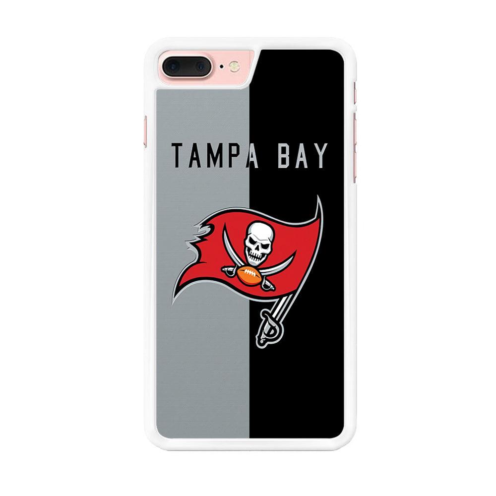 NFL Tampa Bay Buccaneers 001 iPhone 8 Plus Case-Rubber / White (2D Case)-Xtracase