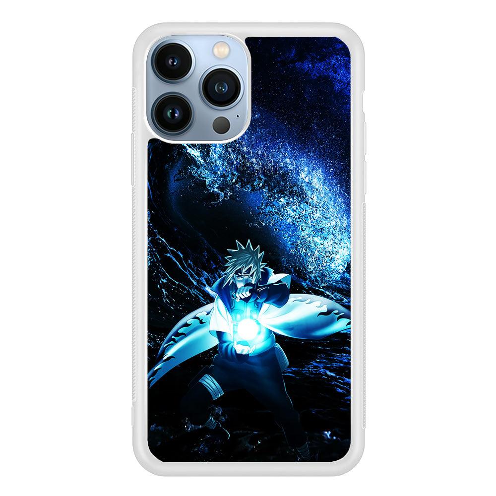 Namikaze Minato Rasengan iPhone 13 Pro Max Case-Rubber / White (2D Case)-Xtracase