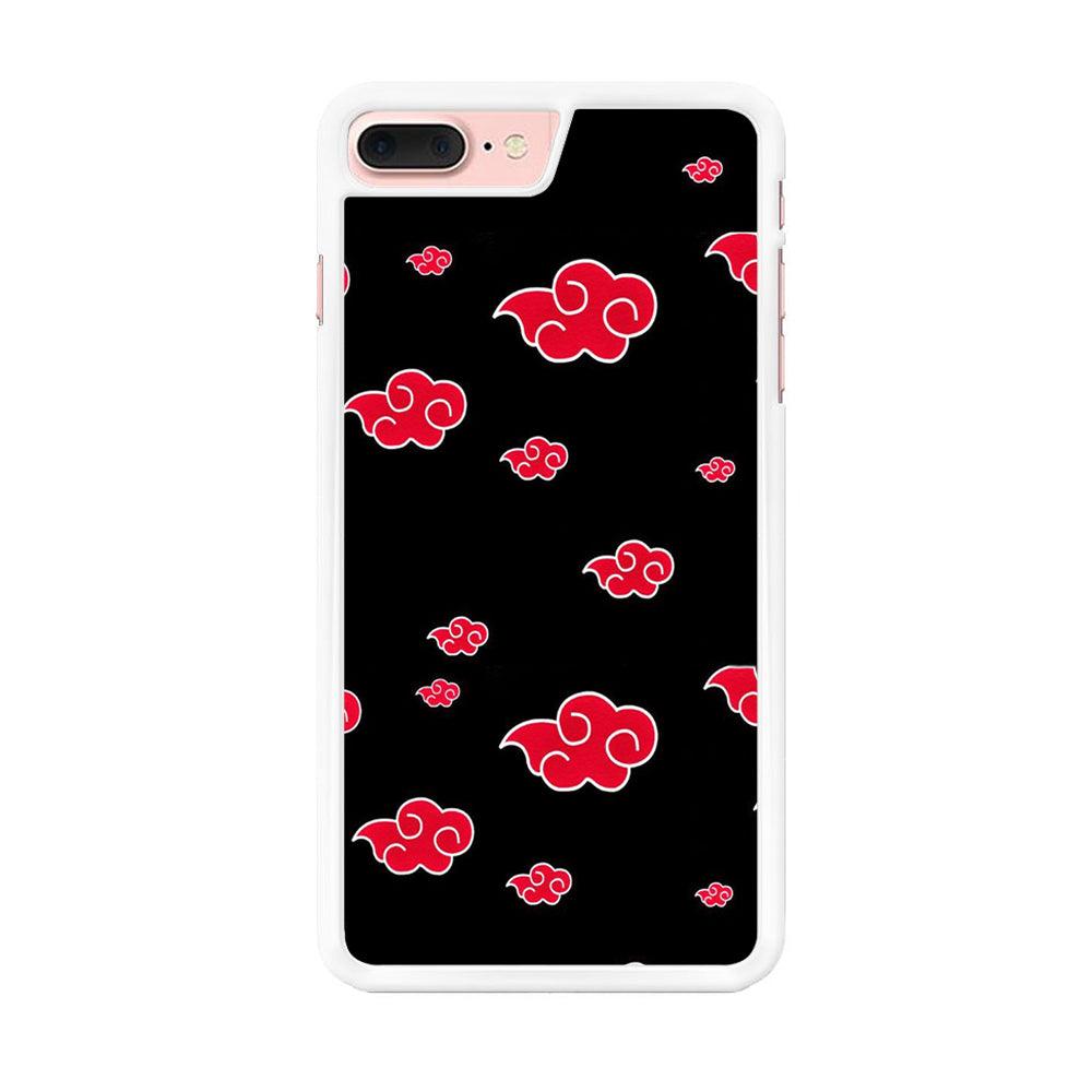 Naruto - Akatsuki Symbol iPhone 8 Plus Case-Rubber / White (2D Case)-Xtracase