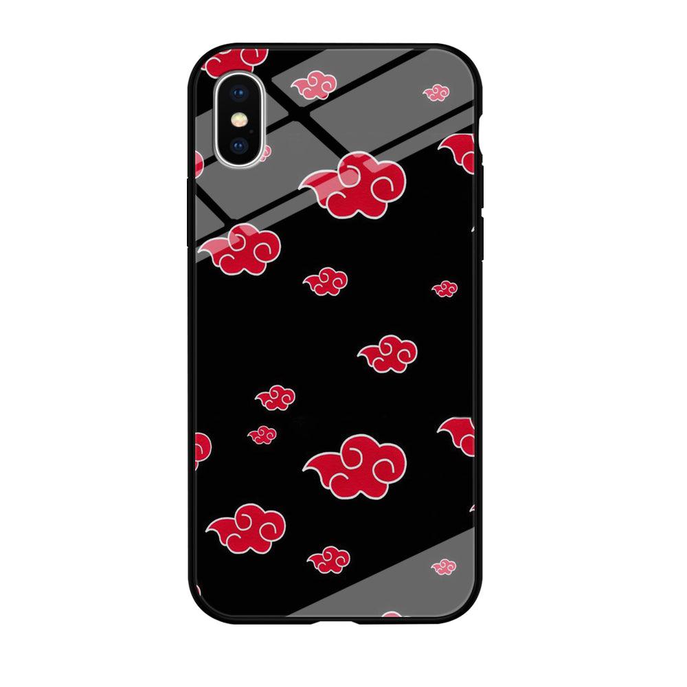 Naruto - Akatsuki Symbol iPhone Xs Case-Tempered Glass Case-Xtracase