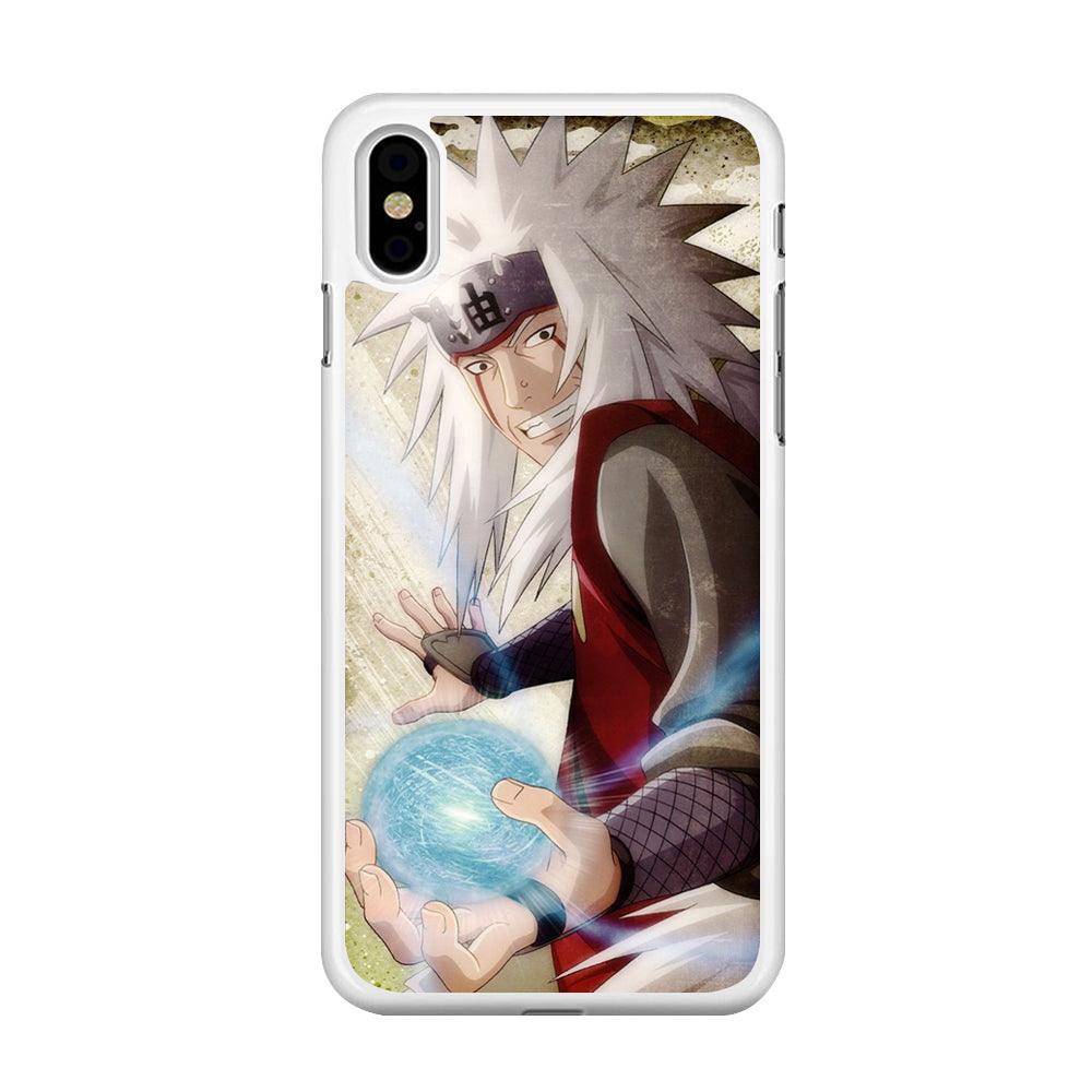 Naruto - Jiraiya iPhone Xs Max Case-Rubber / White (2D Case)-Xtracase