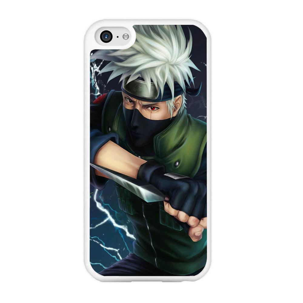 Naruto - Kakashi Hatake iPhone 5 | 5s Case-Rubber / White (2D Case)-Xtracase