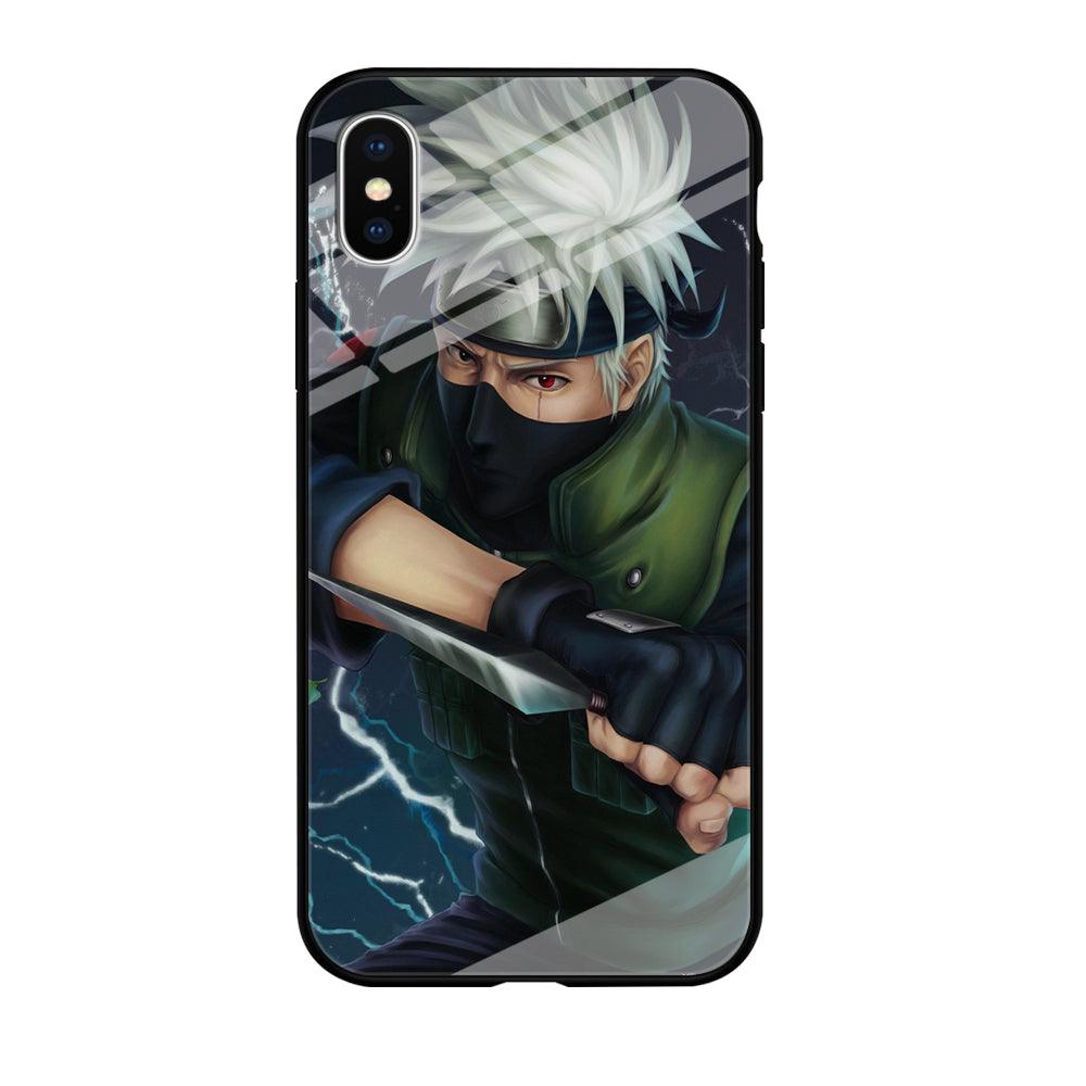 Naruto - Kakashi Hatake iPhone Xs Case-Tempered Glass Case-Xtracase