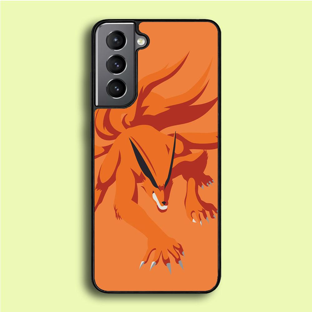 Naruto - Kurama 002 Samsung Galaxy S21 Plus Case-Rubber / White (2D Case)-Xtracase