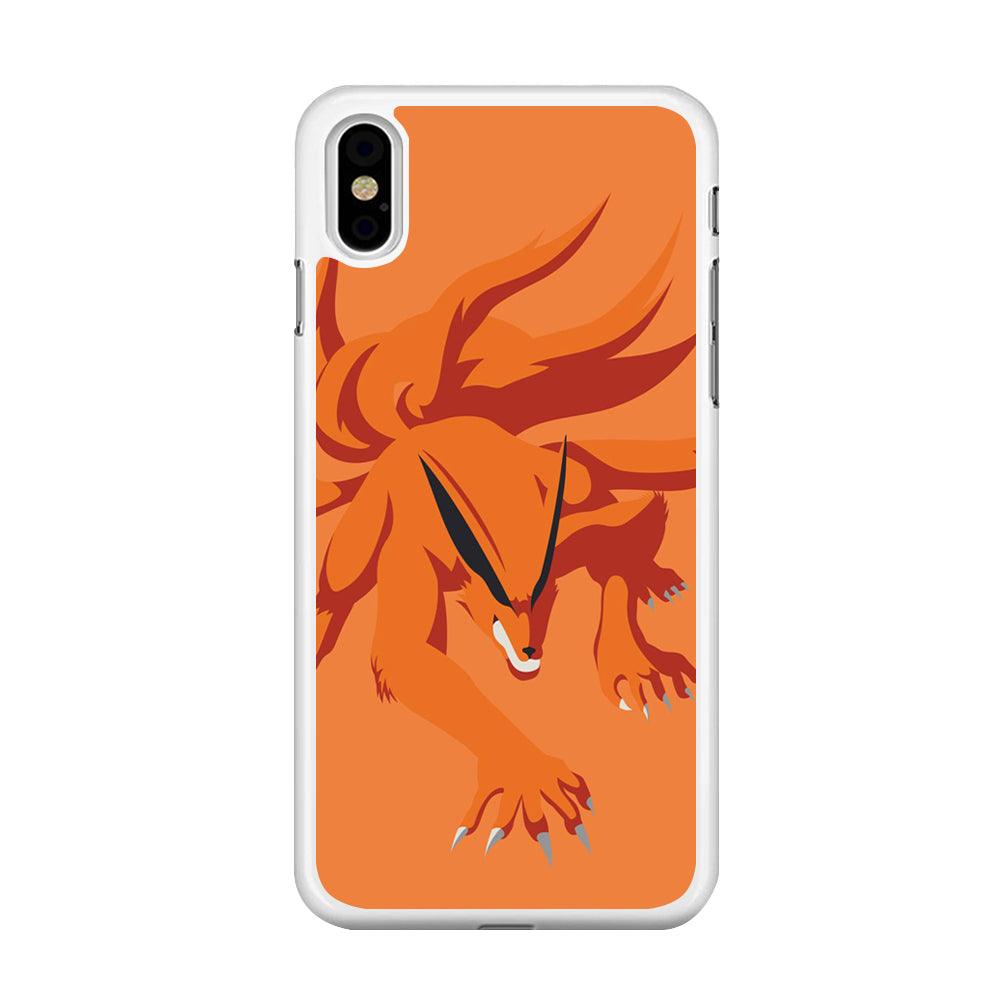 Naruto - Kurama 002 iPhone Xs Case-Rubber / White (2D Case)-Xtracase