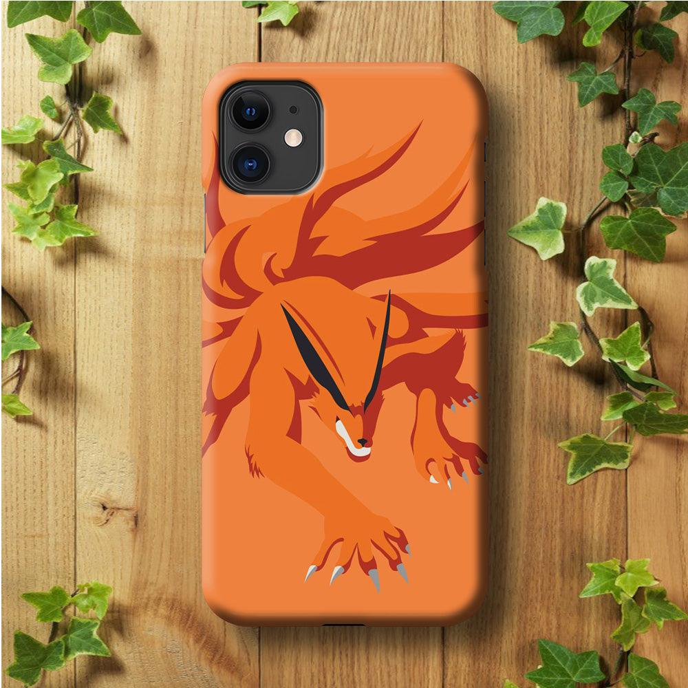 Naruto - Kurama 002 iPhone 11 Case-Rubber / White (2D Case)-Xtracase