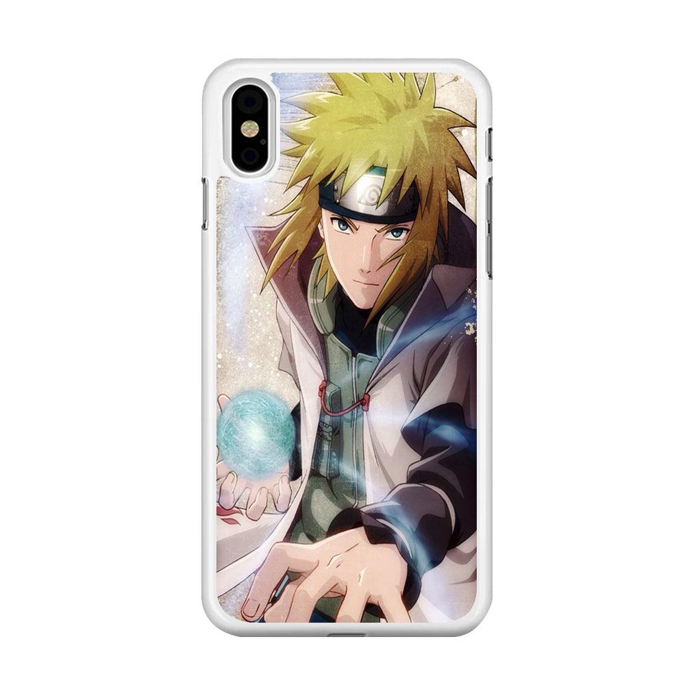 Naruto - Namikaze Minato iPhone Xs Max Case-Rubber / White (2D Case)-Xtracase