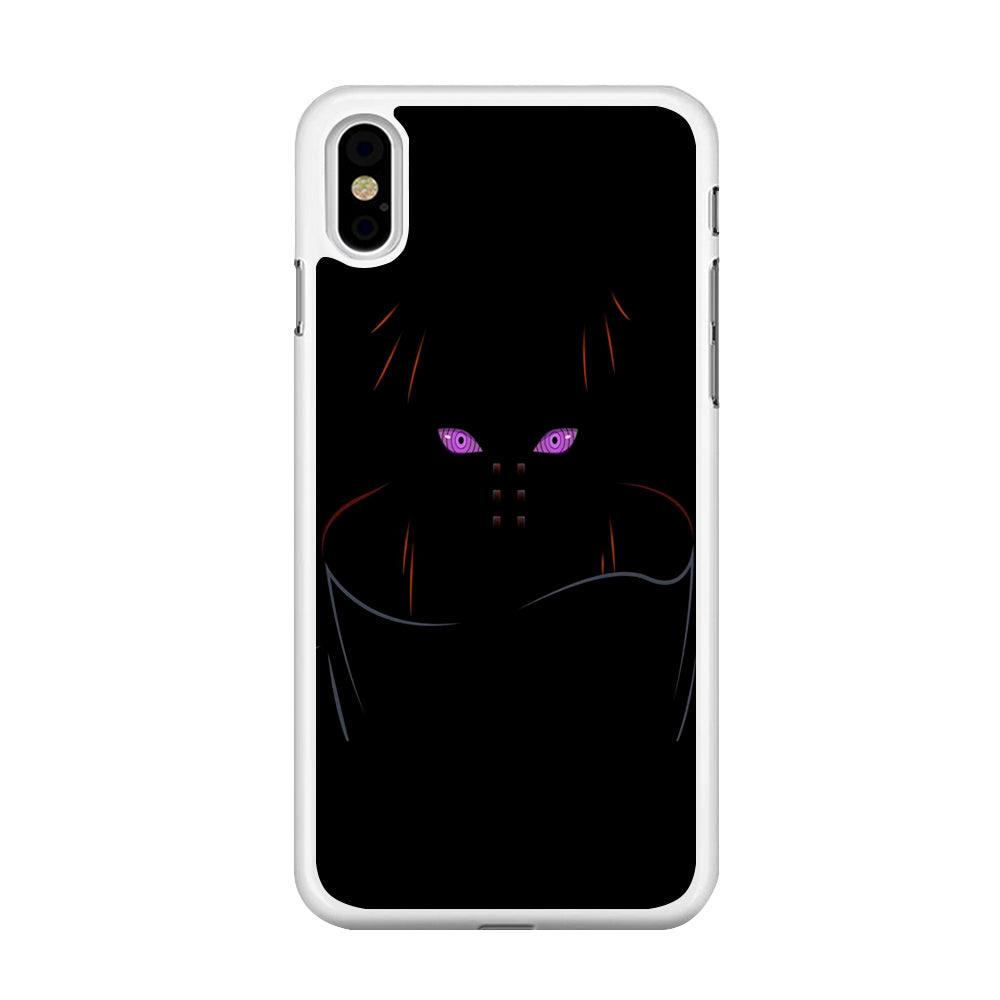 Naruto - Rinnegan iPhone Xs Case-Rubber / White (2D Case)-Xtracase