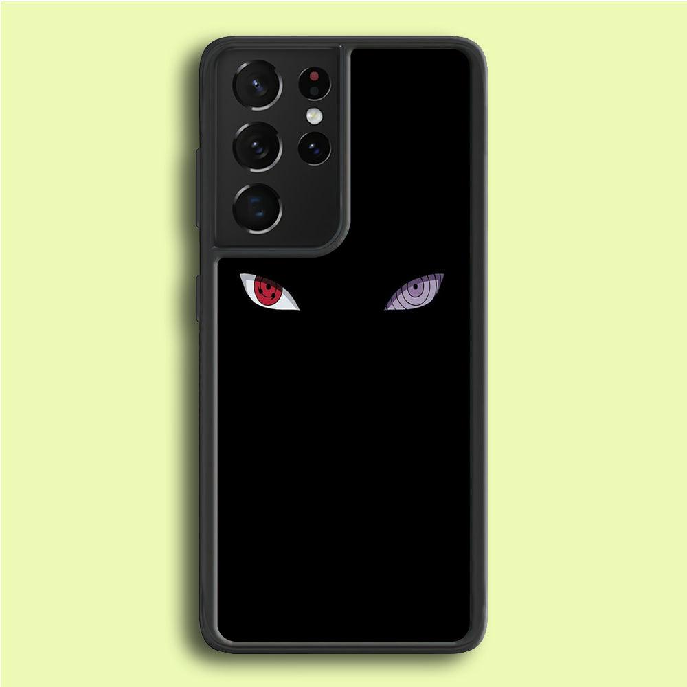 Naruto - Sharingan Rinnegan Samsung Galaxy S25 Ultra Case-Rubber / White (2D Case)-Xtracase
