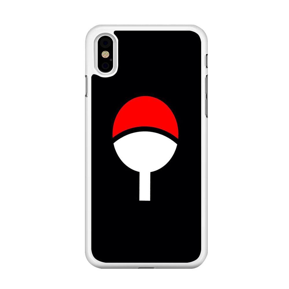 Naruto - Uchiha Clan iPhone Xs Max Case-Rubber / White (2D Case)-Xtracase