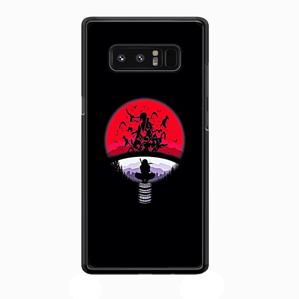 Naruto - Uchiha Itachi Symbol Samsung Galaxy Note 8 Case-Plastic / Full Wrap (3D Case)-Xtracase