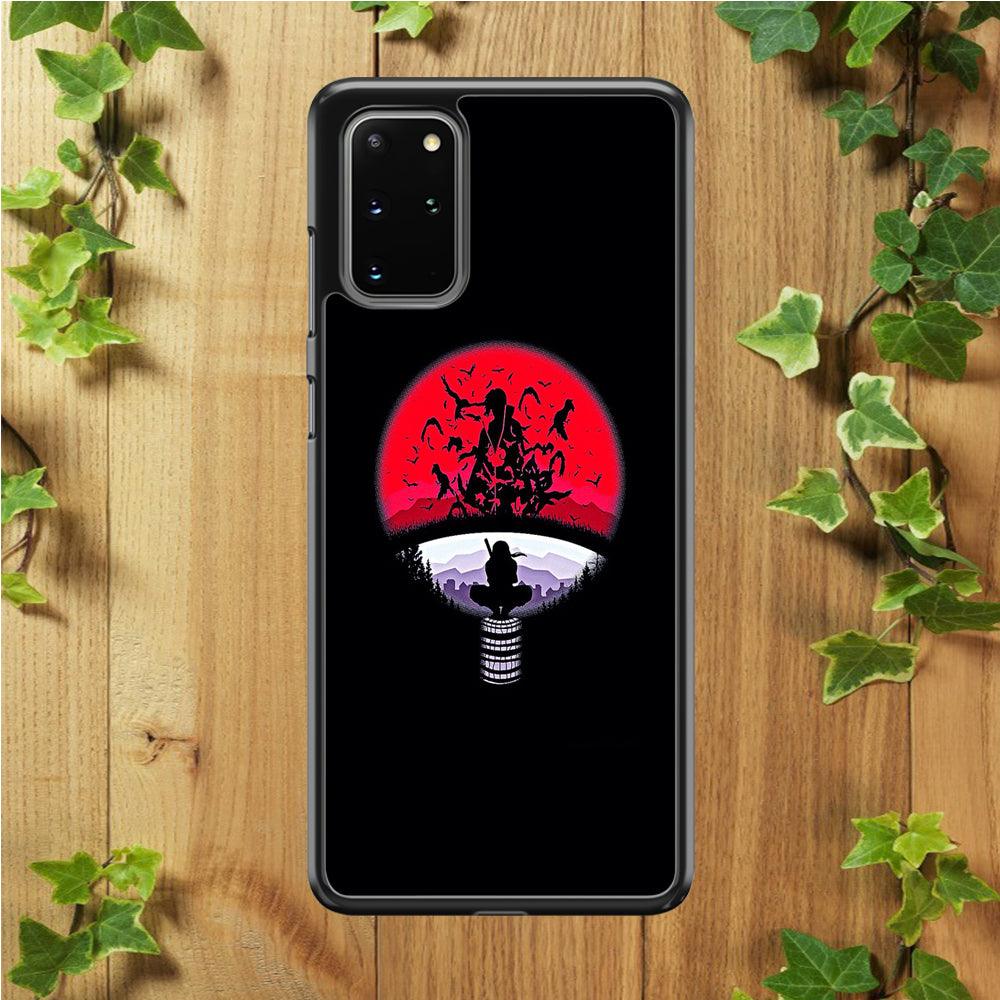 Naruto - Uchiha Itachi Symbol Samsung Galaxy S20 Plus Case-Rubber / White (2D Case)-Xtracase