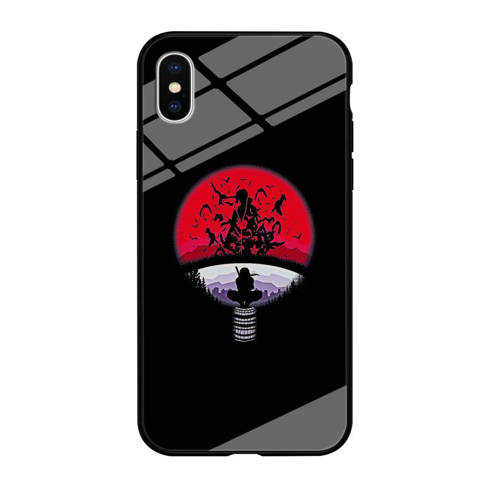 Naruto - Uchiha Itachi Symbol iPhone Xs Max Case-Tempered Glass Case-Xtracase
