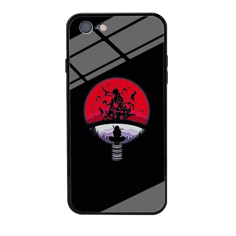 Naruto - Uchiha Itachi Symbol iPhone 6 Plus | 6s Plus Case-Tempered Glass Case-Xtracase