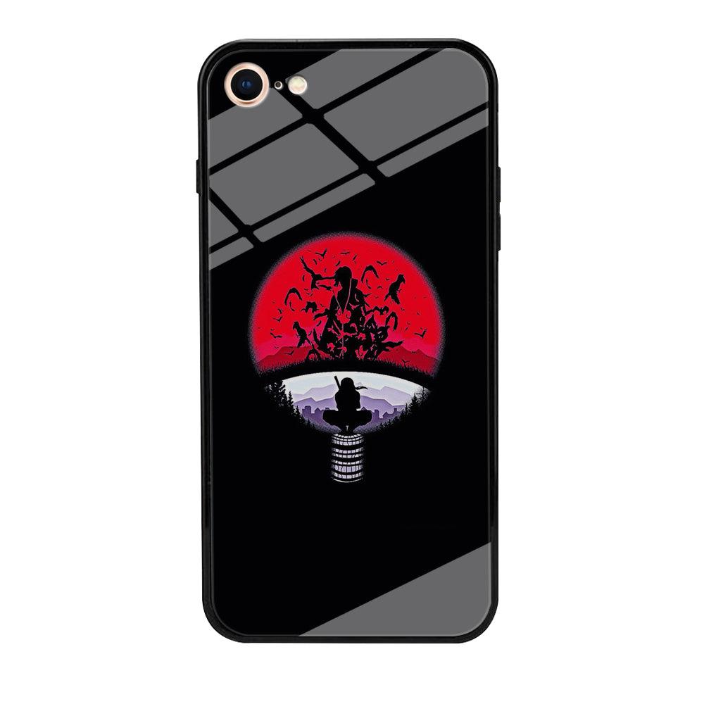Naruto - Uchiha Itachi Symbol iPhone 8 Case-Tempered Glass Case-Xtracase