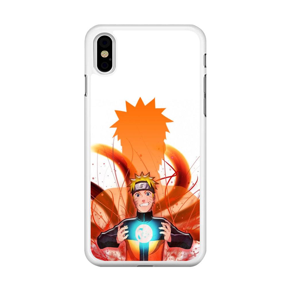 Naruto 002 iPhone X Case-Rubber / White (2D Case)-Xtracase