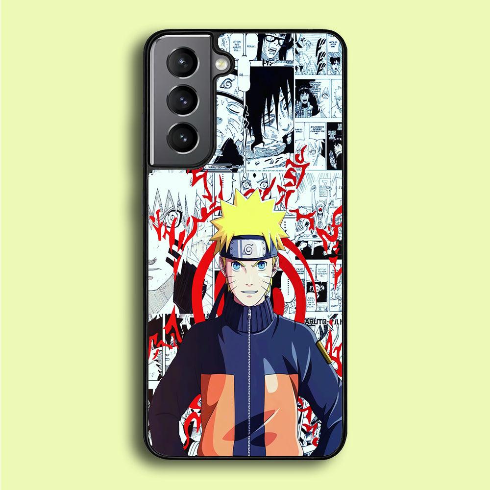 Naruto Comic Background Samsung Galaxy A16 Case-Rubber / Black (2D Case)-Xtracase
