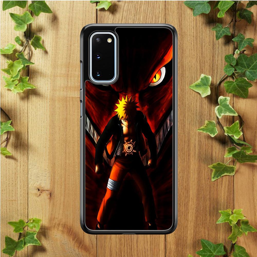 Naruto Kyuubi Mode Samsung Galaxy S20 Case-Rubber / Black (2D Case)-Xtracase