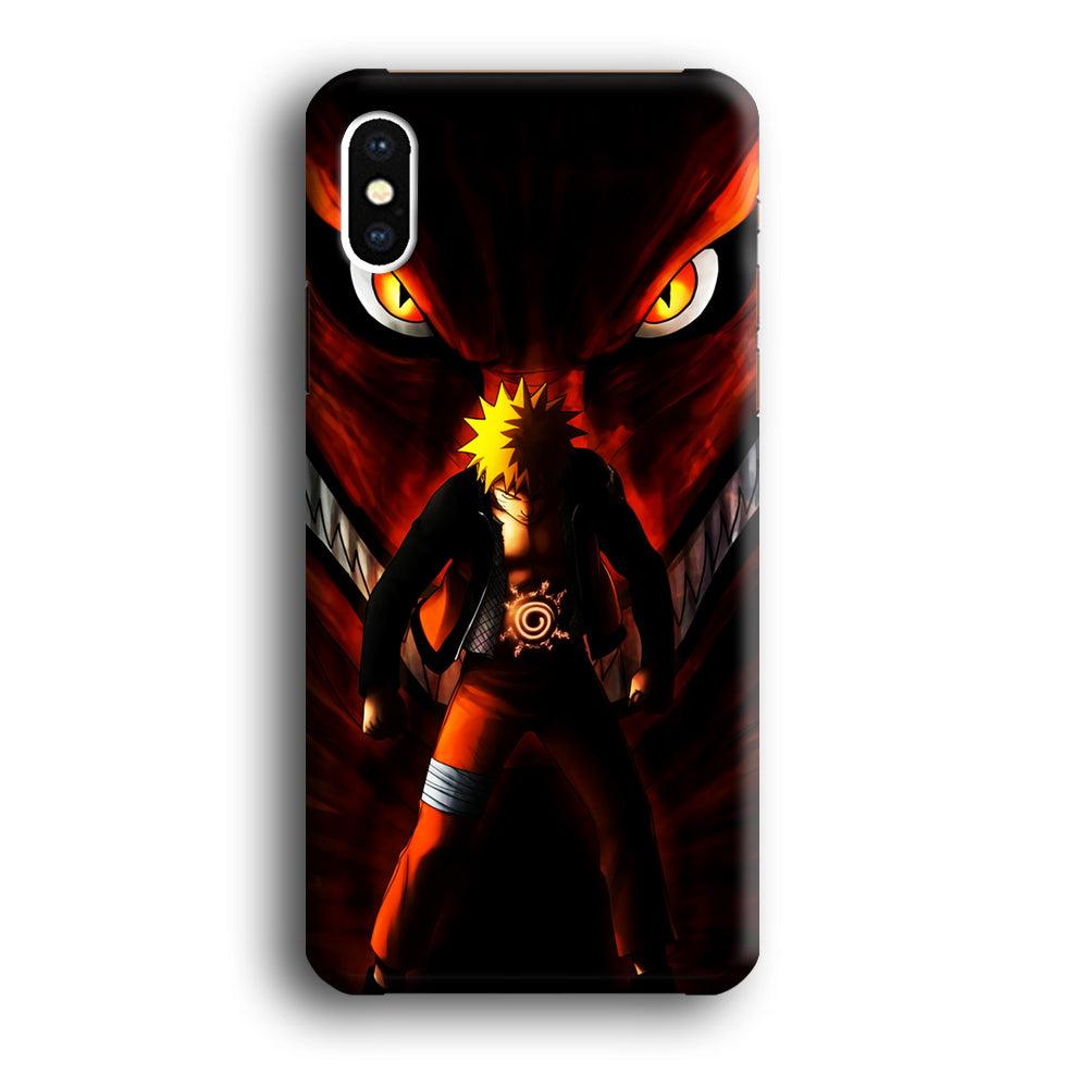 Naruto Kyuubi Mode iPhone Xs Max Case-Plastic / Full Wrap (3D Case)-Xtracase