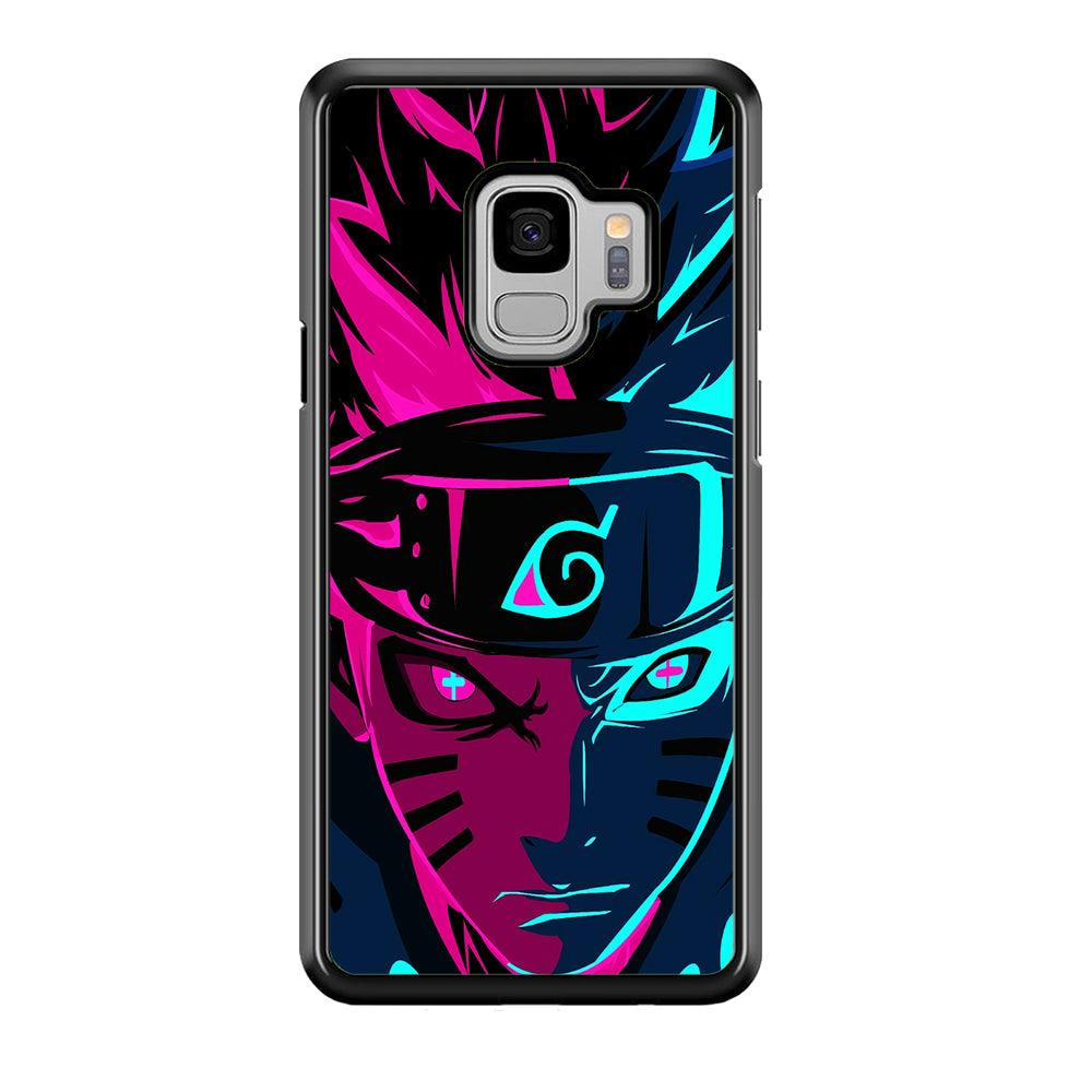 Naruto Purple Blue Art Samsung Galaxy S9 Case-Rubber / White (2D Case)-Xtracase