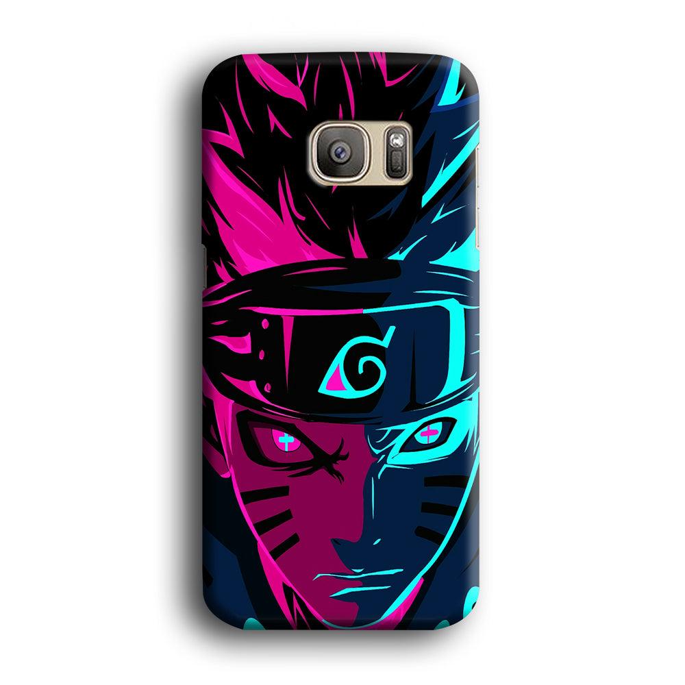 Naruto Purple Blue Art Samsung Galaxy S7 Edge Case-Plastic / Full Wrap (3D Case)-Xtracase