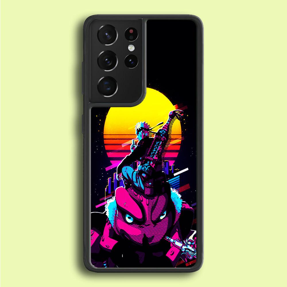 Naruto Sitting on Gamabunta Samsung Galaxy S25 Ultra Case-Rubber / Black (2D Case)-Xtracase