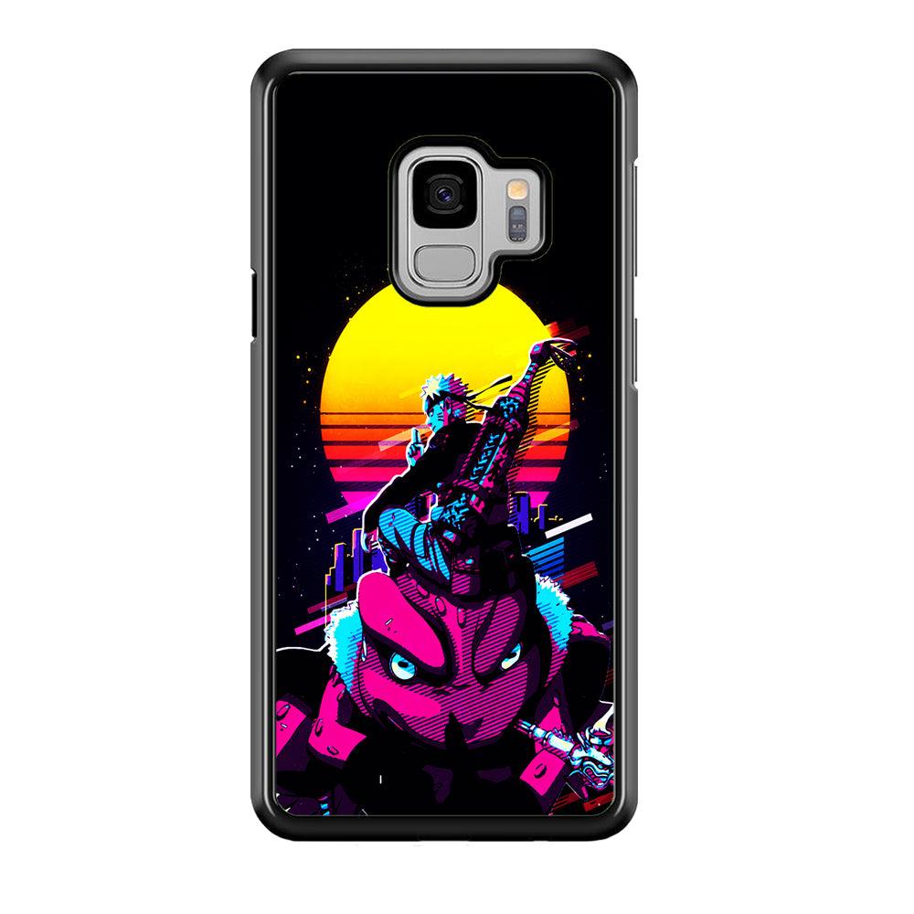 Naruto Sitting on Gamabunta Samsung Galaxy S9 Case-Rubber / White (2D Case)-Xtracase