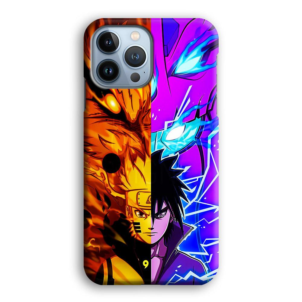 Naruto VS Sasuke iPhone 13 Pro Max Case-Plastic / Full Wrap (3D Case)-Xtracase